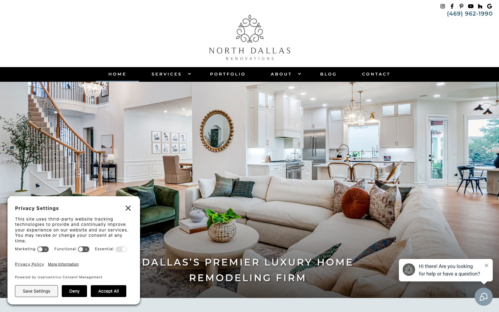 The current northdallasrenovations.com homepage
